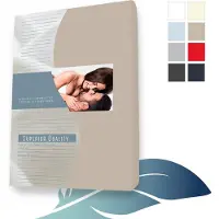 24-Bedding - Jersey Hoeslaken - Extra zacht - 97% katoen - 3% Elastaan - 120x220 cm - Taupe - 30 cm