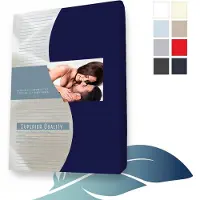24-Bedding - Jersey Hoeslaken - Extra zacht - 97% katoen - 3% Elastaan - 120x210 cm - Marine - 30 cm