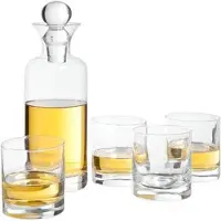 COSY&TRENDY WHISKY SET CARAF 741ML - 4 GLAZEN 236MLD6.7XH24.8CM - D7.5XH8CM