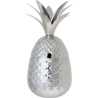 COSY&TRENDY ANANAS BEKER 800ML ZILVER HAMMEREDH24CM - D11CM