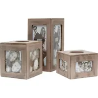 Deknudt Frames theelichthouder S67TQ7 E6 - grijs - hout - 6 foto's