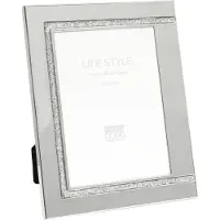 Deknudt Metalen fotokader met glanzend zilver en met een accent in mat zilver 13x18 S57MJ1