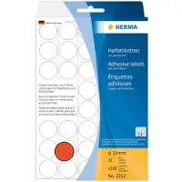 Herma Etiket 2252 rond 19mm rood 1280stuks - 3 stuks