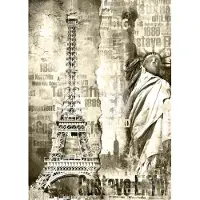 Homedecoration Fotobehang - Eiffeltoren - Cities - 115 x 161 cm.