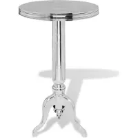 Super Merchant Bijzettafel rond aluminium zilver