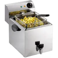 Saro Friteuse met aftap 1 x 8 Liter met 2 jaar garantie