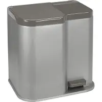 Curver Duo Pedaalemmer Prullenbak met Losse Binnenemmer - 15L + 6L - Grijs