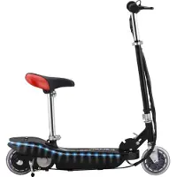 vidaXL Elektrische scooter voor kinderen met zitje en LED-verlichting, zwart