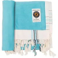 Byron Bay Beach Towel Kikoy - beige/blauw