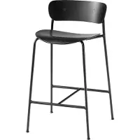 &tradition Pavilion AV9 barkruk black, stalen onderstel