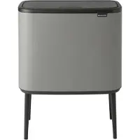 Brabantia Bo Touch Bin Prullenbak - 11 + 23 liter - Afvalscheiding - Mineral Concrete Grey