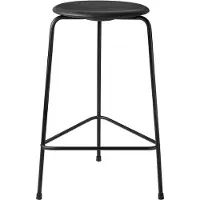 Fritz Hansen Dot hoge leren kruk Cowboyzwart