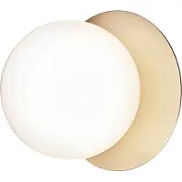 Nuura Wandlampe , Liila 1 Medium, dimbare, Goud / Messing, Woonkamer, Glas, Designer