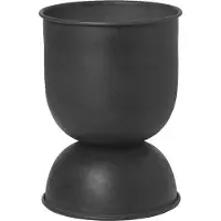 Ferm Living Hourglass bloempot extra small Ø21 cm Zwart-donkergrijs