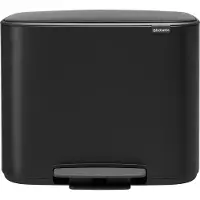 Brabantia Bo Pedal Bin 11 + 23 Liter Matt Black