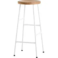 HAY Cornet ronde barkruk 75 cm Oiled oak-cream white