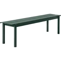 Muuto Linear Steel bank 170x34 cm Dark green