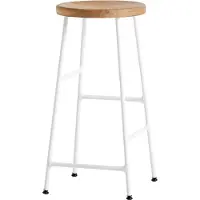 HAY Cornet ronde barkruk 65 cm Oiled oak-cream white