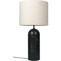 Gubi Gravity XL vloerlamp zwart marmer/canvas, low