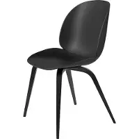 Gubi Beetle stoel Black, zwartgebeitst beuken onderstel