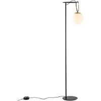 Artemide Nh 22 Vloerlamp Zwart / Messing - Vloerlampen Glas Black - 1271010A