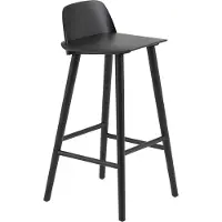 Muuto Nerd barkruk 75 cm zwart