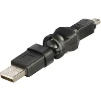 MaxTrack USB Mini B naar USB-A adapter - 360° draaibaar / zwart