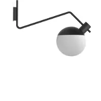 Grupa Products Wandlampe , Baluna Medium, dimbare, Zwart, Woonkamer, Metaal, Designer