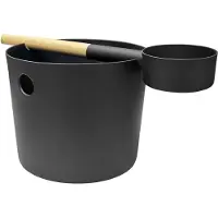 KOLO Sauna Emmer en Lepel - Zwart