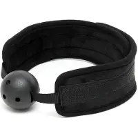 Rimba - Comfortabele ball gag - Zwart - Verstelbaar
