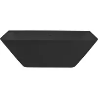 Best design Semi-vrijstaand ligbad borgh 180x85x55 cm solid surface mat zwart