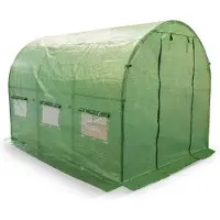 Viking Choice Tuinkas groen van PE-folie en metaal 200x300 cm hobbykas 6m2 oppervlakte