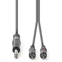 Ginza.se Stereo-Audiokabel | 6,35 mm Male | 2x RCA Male | 3 m | 1 stuks - COTH23300GY30 COTH23300GY30