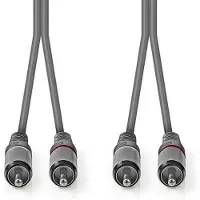 Nedis Stereo-Audiokabel | 2x RCA Male | 2x RCA Male | 3 m | 1 stuks - COTH24200GY30