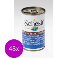 Schesir Kat Blik Gelei 140 g - Kattenvoer - 48 x Tonijn&Ansjovis