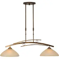 Masterlight Eetkamer hanglamp Bolzano 2-lichts bronsbruin