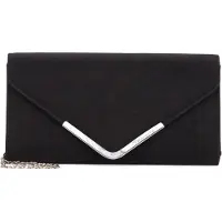 Tamaris Clutch 'Amalia' zwart / zilver