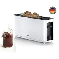 Braun HT3100WH, 1 mes, Zwart, Wit, Knopbediening, Draaiknoppen, 1000 W