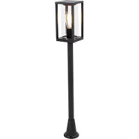 QAZQA Industriële staande buitenlamp zwart 100 cm IP44 - Charlois