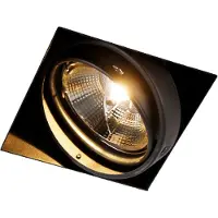 QAZQA Inbouwspot zwart GU10 AR111 Trimless - Oneon