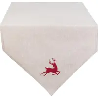 Clayre & Eef Tafelloper 50x160 - Wit, Rood - Katoen, 100% Katoen
