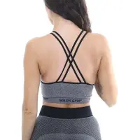 Gold's Gym Ladies Seamless Crop Top - Grey Marl/Black - M/L