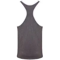 Gold's Gym GGVST004 Muscle Joe Contrast Vest - Grey Marl/White - XXL