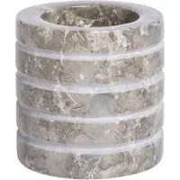Ptmd collection PTMD Marmer Waxinelichthouder, Theelicht - Grijs (3 stuks)