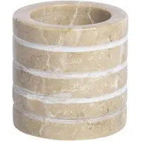 Ptmd collection PTMD Marmer Waxinelichthouder, Theelicht - Crème (3 stuks)