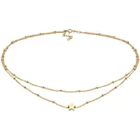 Elli - Elli Halsketting Dames Choker Balletjesketting Layer Sterren Astro in verguld 925 Sterling Zilver Kettingen