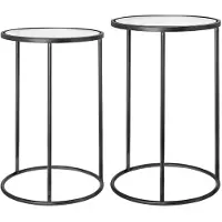 Riverdale Bijzettafel Amaro Rond Zwart 60 cm (set van 2)