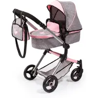 Bayer - Poppenwagen Neo Vario - Grijs met vlinder