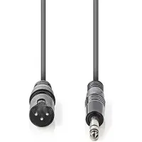 Nedis Gebalanceerde Audiokabel | XLR 3-Pins Male naar 6,35 mm Male | 5 m | 1 stuks - COTH15100GY50 COTH15100GY50
