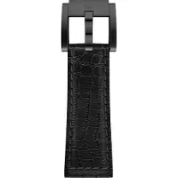 Marc Coblen / TW Steel Horlogeband Zwart Leer Alligator met Zwarte Gesp 22mm